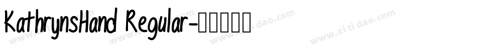 KathrynsHand Regular字体转换